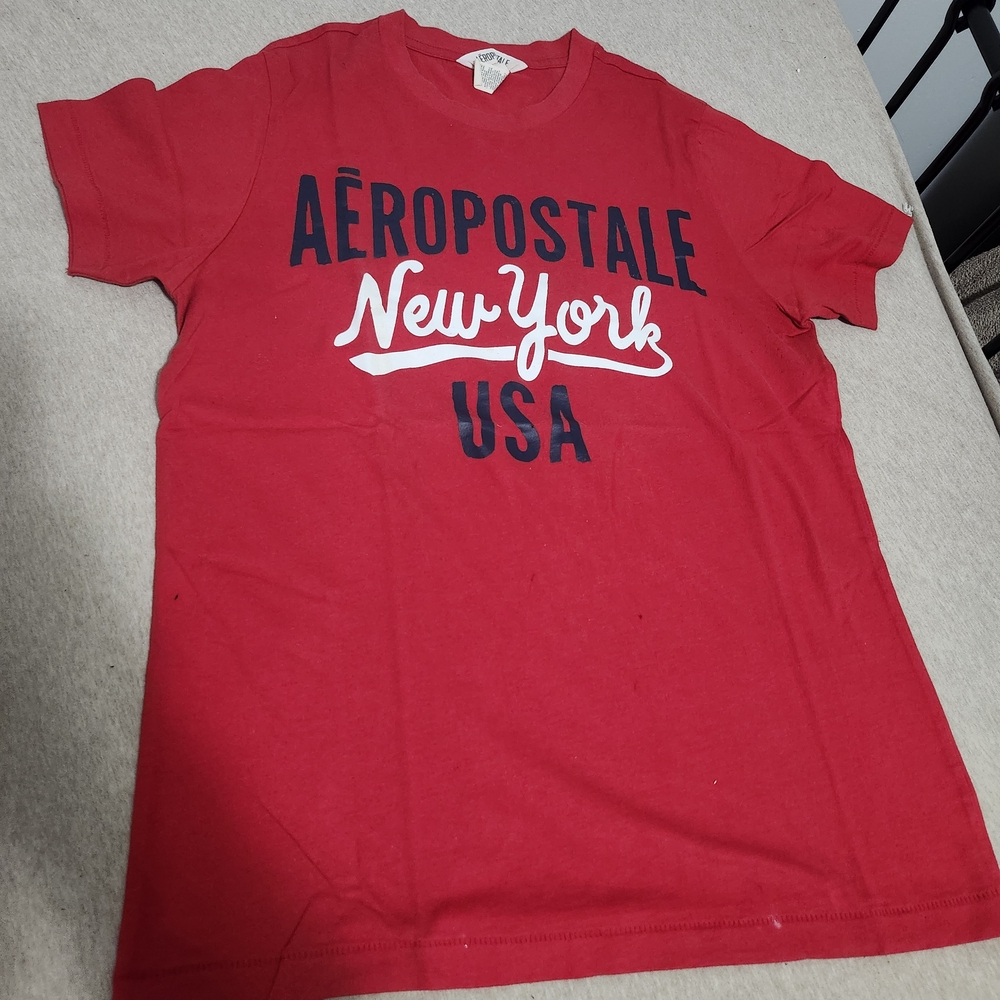 Multiple Vintage Aeropostale Graphic T-Shirts (Red, Blue, Maroon)